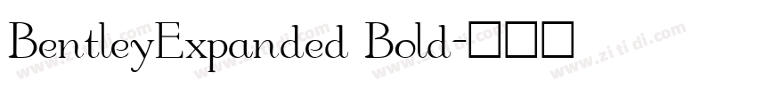 BentleyExpanded Bold字体转换